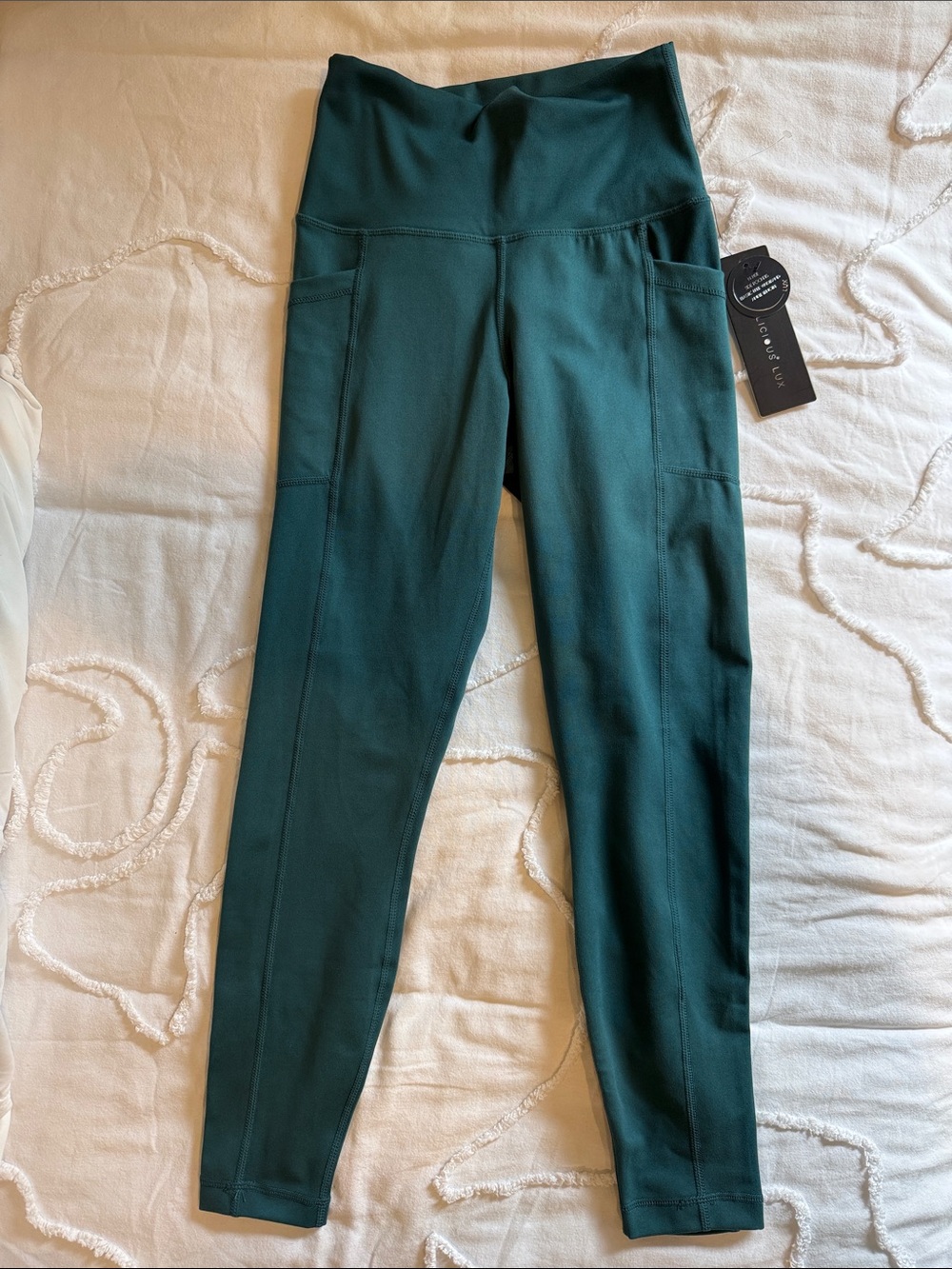 NWT Yogalicious Lux High Rise Legging 7/8 Agean Sea Teal Size S